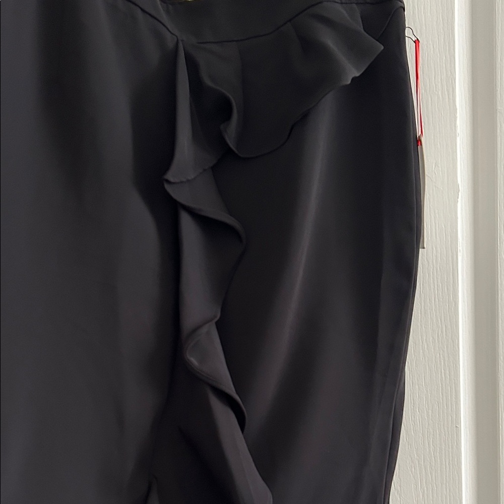 Black Vertical Ruffle Detail Skirt